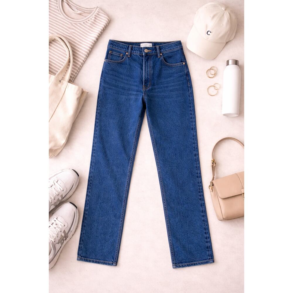 Abercrombie & Fitch Women's The 90s Straight Ultra High Rise Jeans Blue SZ 30/10